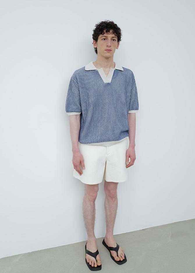 Le 17 Septembre MULTICOLOR STRIPED POLO SHIRT [BLUE]