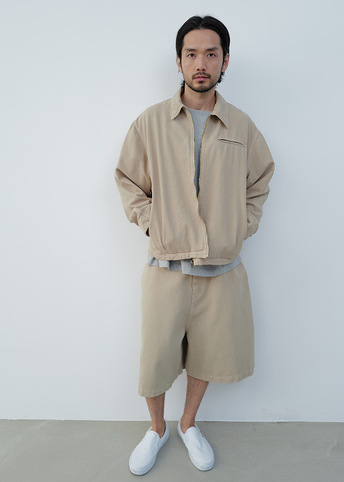 Le 17 Septembre OVER DYEING DENIM JACKET [BEIGE]