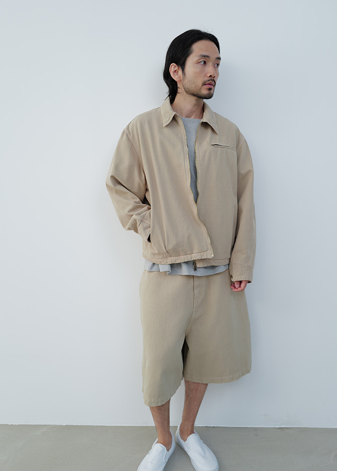 Le 17 Septembre OVER DYEING DENIM JACKET [BEIGE]