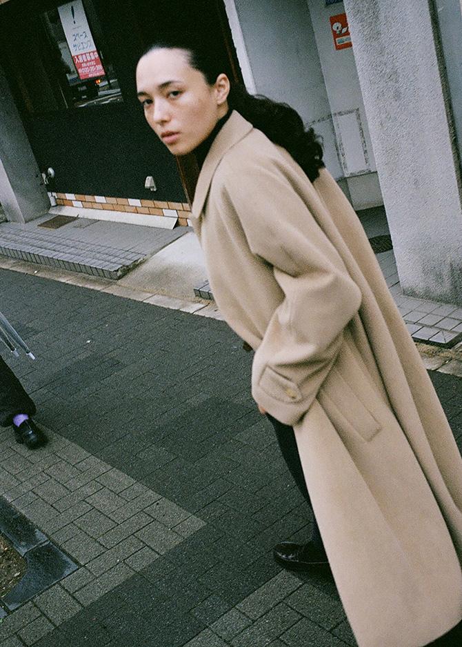 le 17 septembre RAGLAN WOOL COAT [CAMEL BLACK]