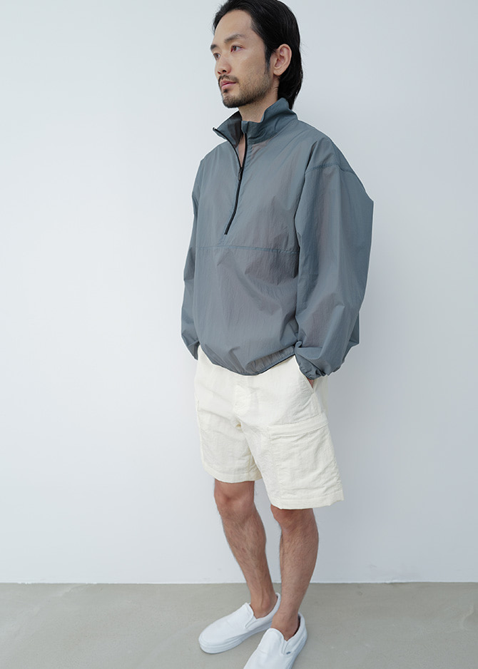 Le 17 Septembre RE-NYLON ANORAK JUMPER [BLUE]