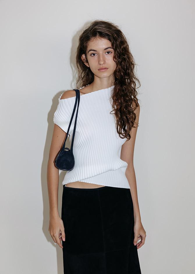 le 17 septembre RIB KNIT TOP [WHITE]