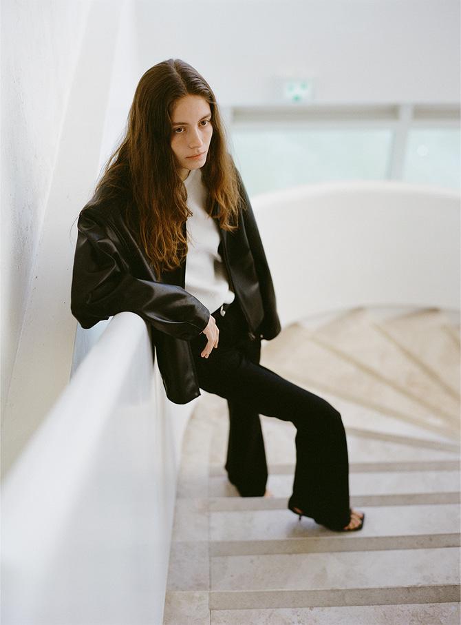 Le 17 Septembre SIMONE VEGAN LEATHER JACKET [BLACK]