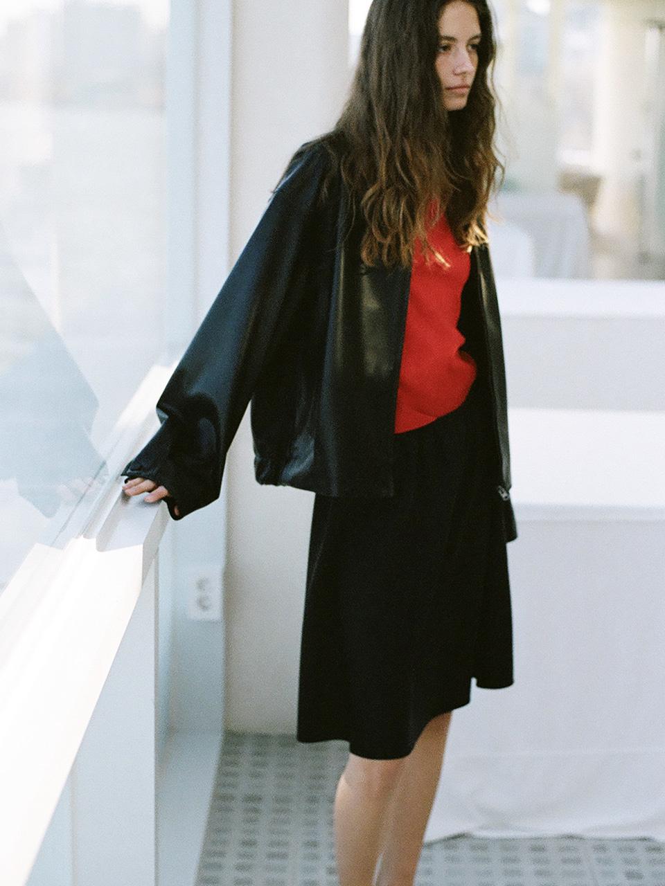 le 17 septembre SIMONE VEGAN LEATHER JACKET [BLACK]