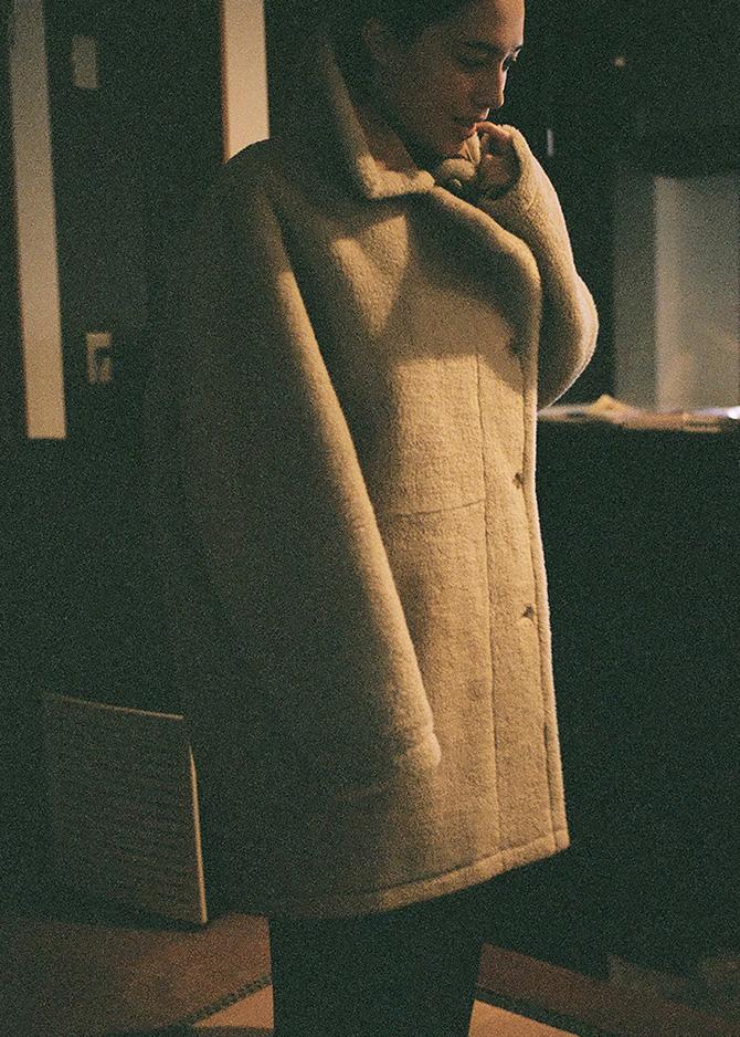 Le 17 Septembre SUEDE FUR REVERSIBLE COAT [CAMEL]