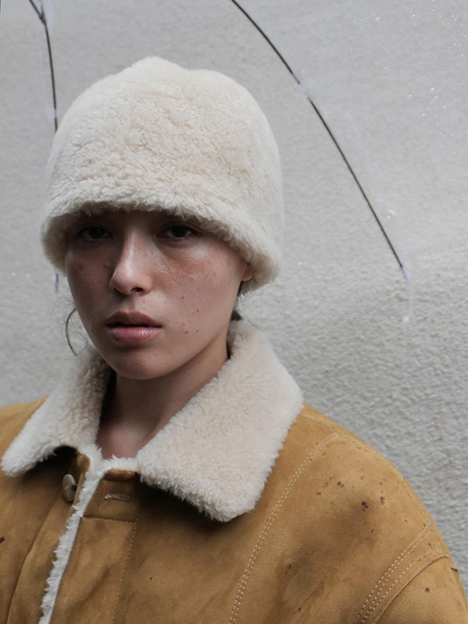 Le 17 Septembre SUEDE FUR REVERSIBLE JACKET [CAMEL]