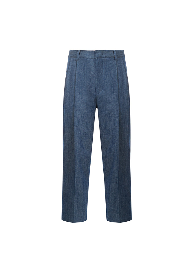 le 17 septembre TWO TUCK WIDE PANTS [BLUE]