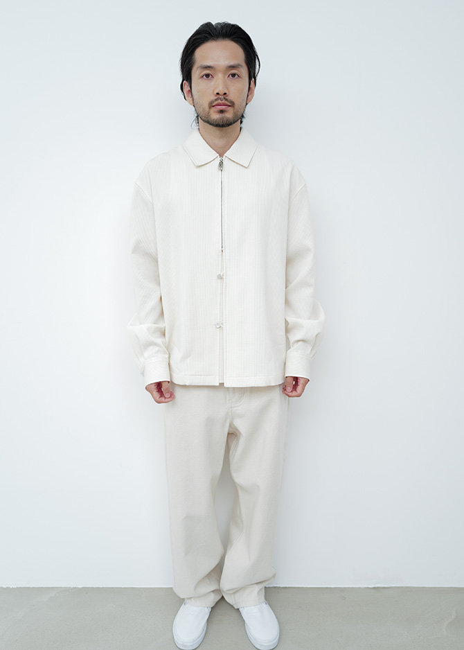 Le 17 Septembre ZIP AND BUTTON FRONT SHIRT [IVORY]