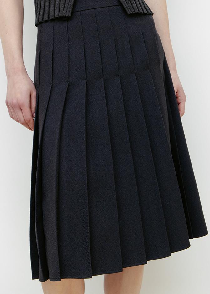 le 17 septembre PLEATED SKIRT by JAPANESE FABRIC [CHARCOAL]