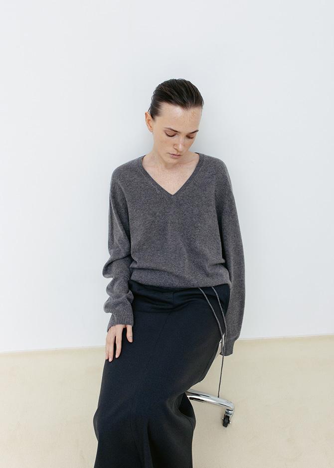 le 17 septembre TESSA SKIRT by JAPANESE FABRIC [NAVY CHARCOAL]