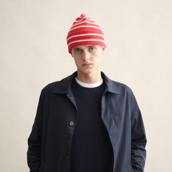 Le Bonnet Beanie — Crimson Stripe