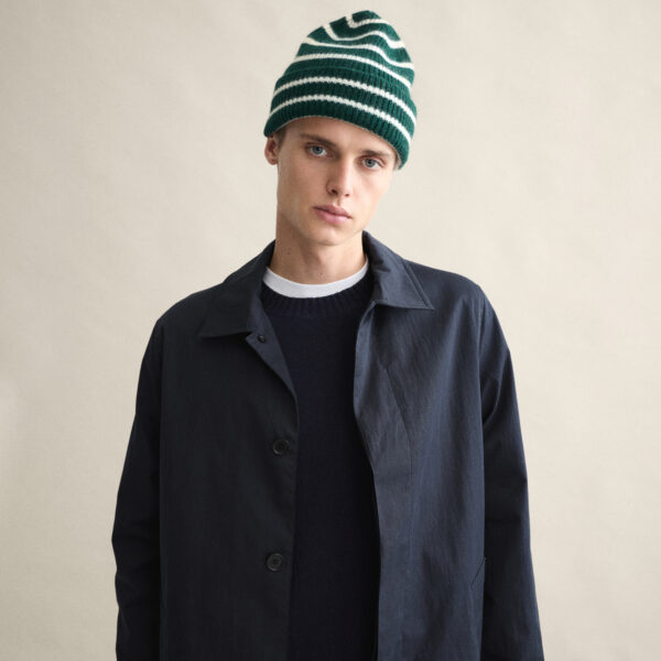 Le Bonnet Beanie — Moss Stripe