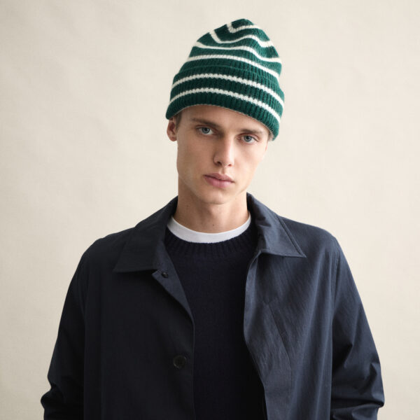 Le Bonnet Beanie — Moss Stripe