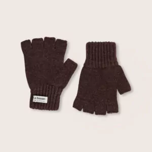 le bonnet Gloves Fingerless — Chestnut