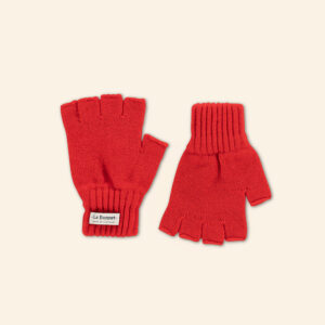 le bonnet Gloves Fingerless — Crimson