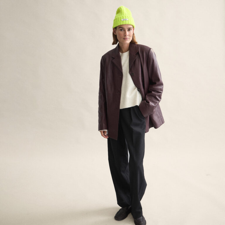 Le Bonnet Logo Beanie — Fluo Yellow