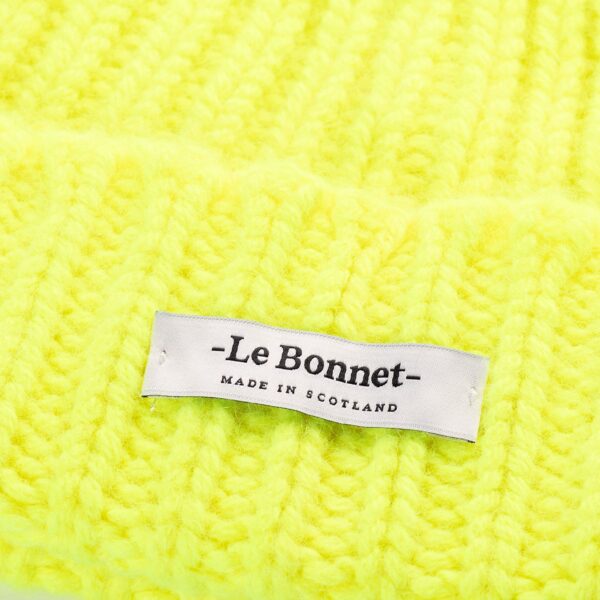 Le Bonnet Logo Beanie — Fluo Yellow