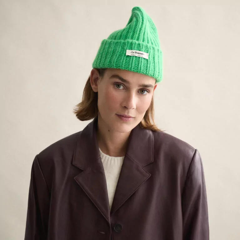 Le Bonnet Logo Beanie — Neon Green