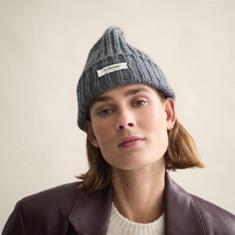 Le Bonnet Logo Beanie — Slate Grey