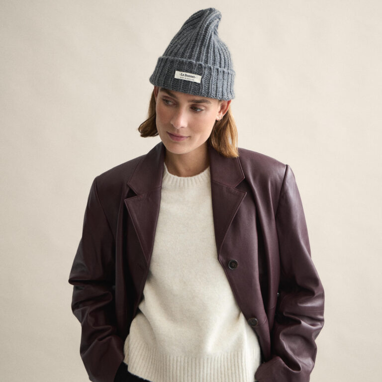 Le Bonnet Logo Beanie — Slate Grey