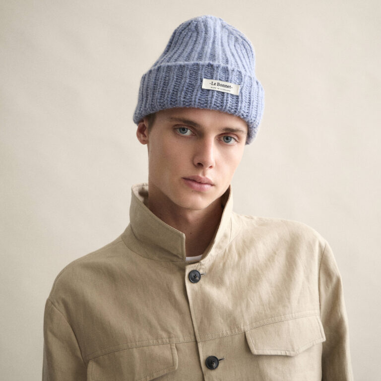 Le Bonnet Logo Beanie — Washed Denim