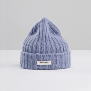 le bonnet Logo Beanie — Washed denim