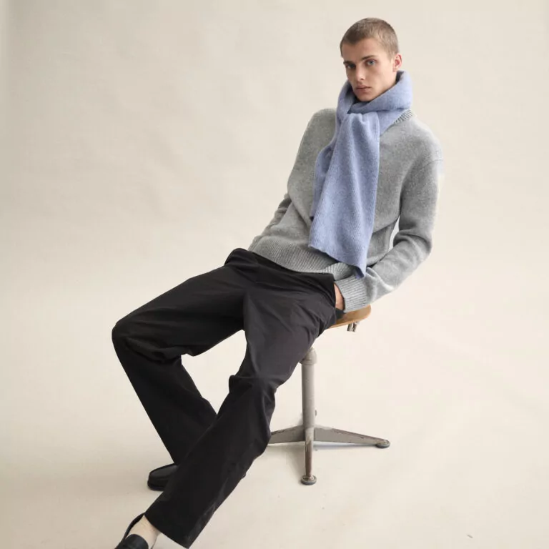 Le Bonnet Scarf — Washed Denim