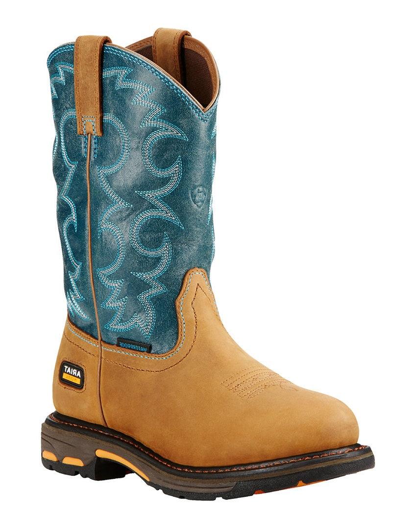 le bos 10018577 Workhog Aged Bark Waterproof Western Ariat Womens Work Boots