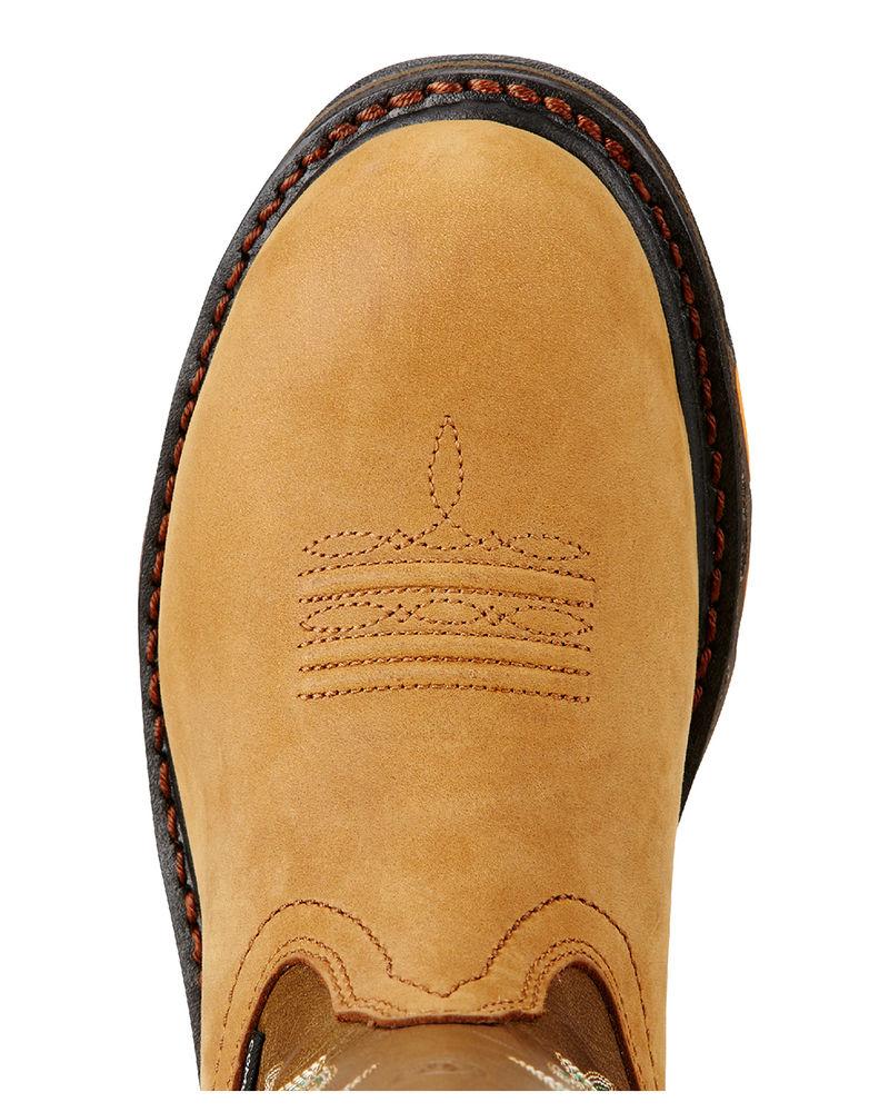 Le Bos 10018578 Workhog Aged Bark Waterproof Western Ariat Womens Work Boots