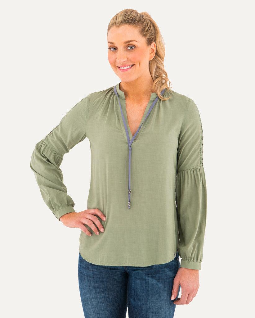 le bos 21007 Womens Folklore Peasant Top by Noble Outfitters
