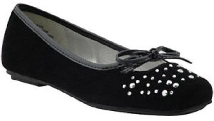 le bos 2173121 Vavoom Velvet Rhinestone Accent Flat Mia Toddler/Youth Shoes