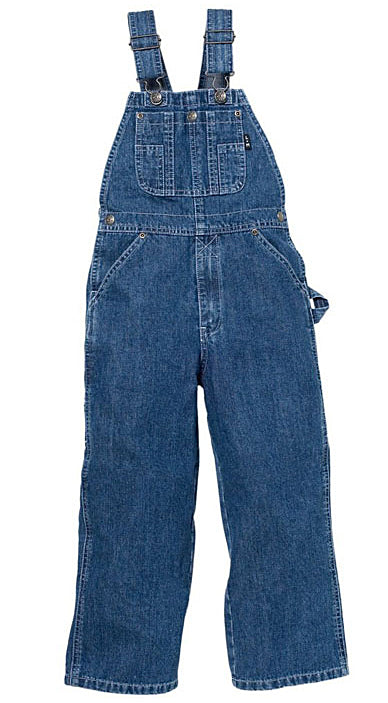 le bos 225 Denim Premium Washed Key Industries Childrens Bib Overalls