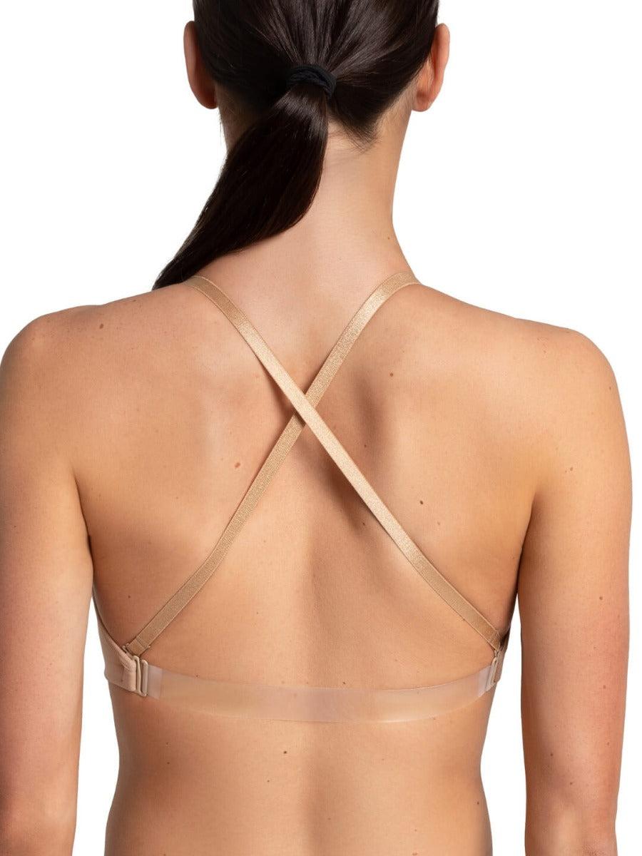 Le Bos 3683 Nude Seamless Clear Back Capezio Bra - (Adult Sizes S-L)