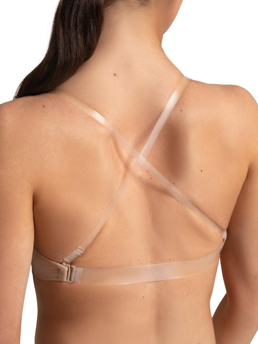 Le Bos 3683 Nude Seamless Clear Back Capezio Bra - (Adult Sizes S-L)