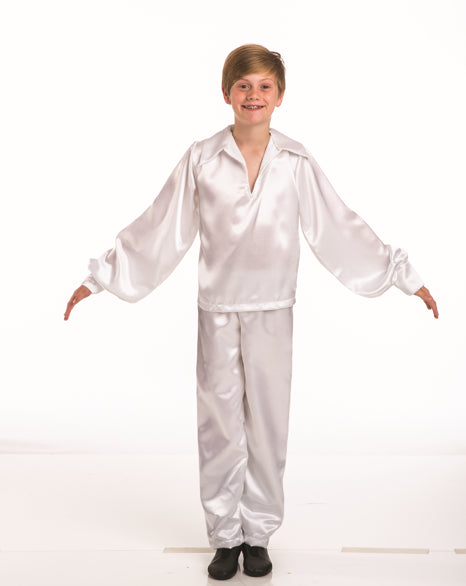 le bos 524 Adult Satin Long Sleeve Shirt with Collar
