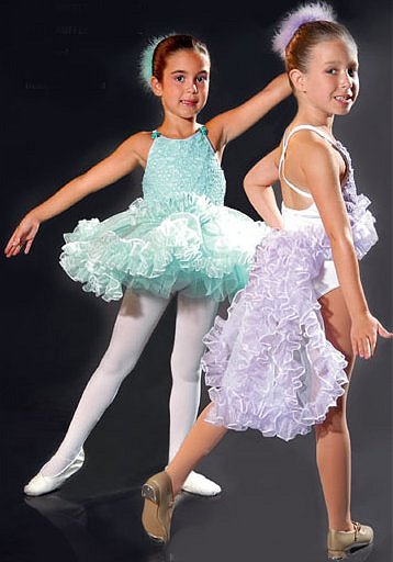 le bos 7550 Ruffles and Lace Leotard Dance Recital Costumes CH