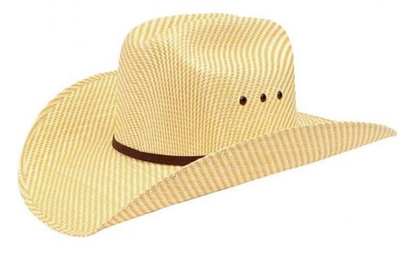 le bos A73002 Tan/Straw Youth Ariat Cowboy Hat with Eyelets