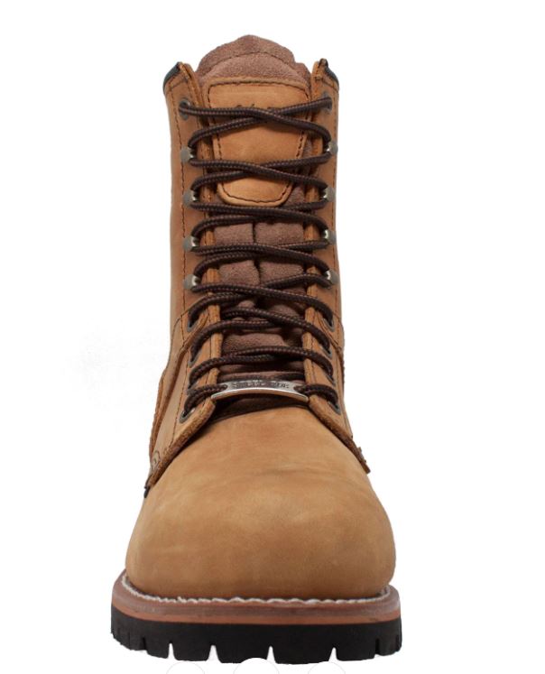 Le Bos Ad Tec Brown Steel Toe Waterproof Men's Logger Work Boots 1740