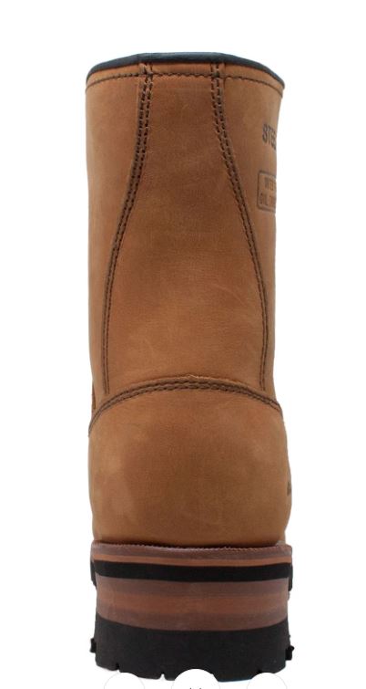 Le Bos Ad Tec Brown Steel Toe Waterproof Men's Logger Work Boots 1740