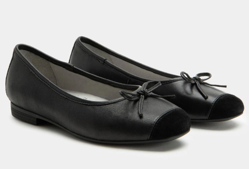le bos Alegria Black Talya Women's Leather Dress Ballet Flats TAL-601
