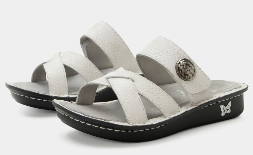 le bos Alegria Victoriah Basketry White Women's Comfort Sandals VIC-6113