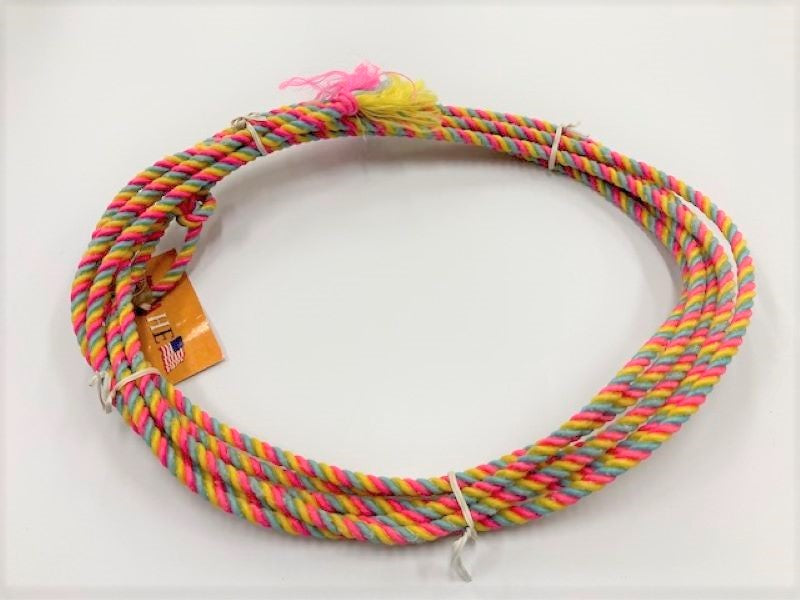 le bos American Heritage Equine Hot Pink/Yellow/Sky Color Kids Ranch Rope 216-305