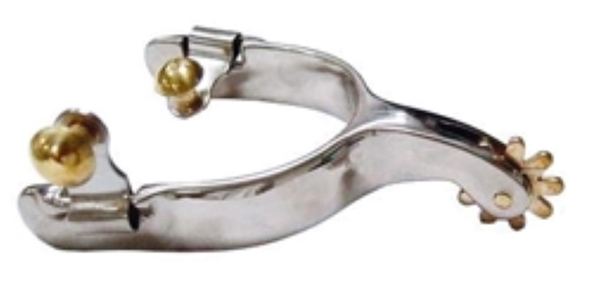 le bos American Heritage Equine Stainless Steel Cutter 1 inch Brass 9 pt Men's Rowel 258-050