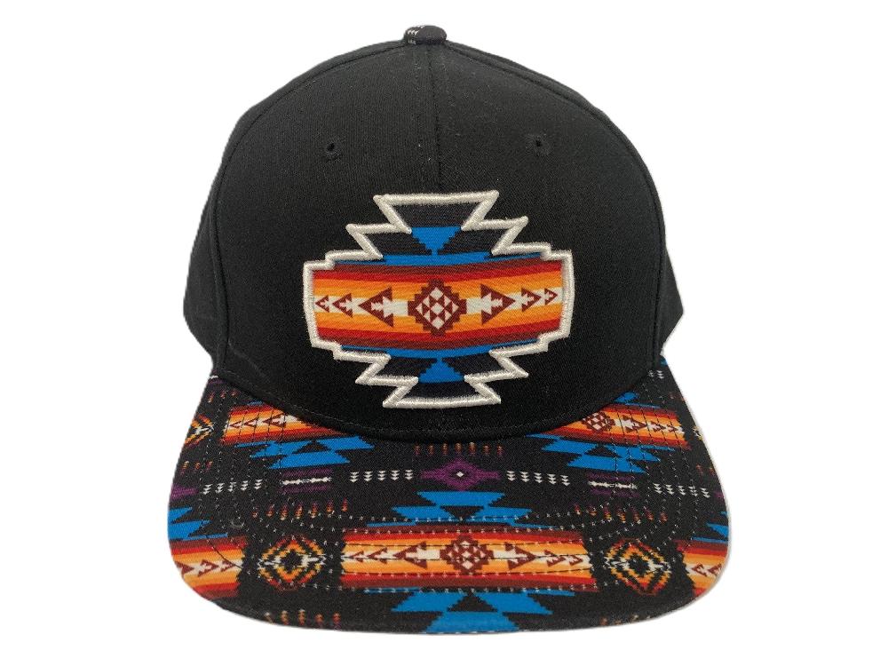 le bos American West Black/Aztec Print Firespark Cap 6006E