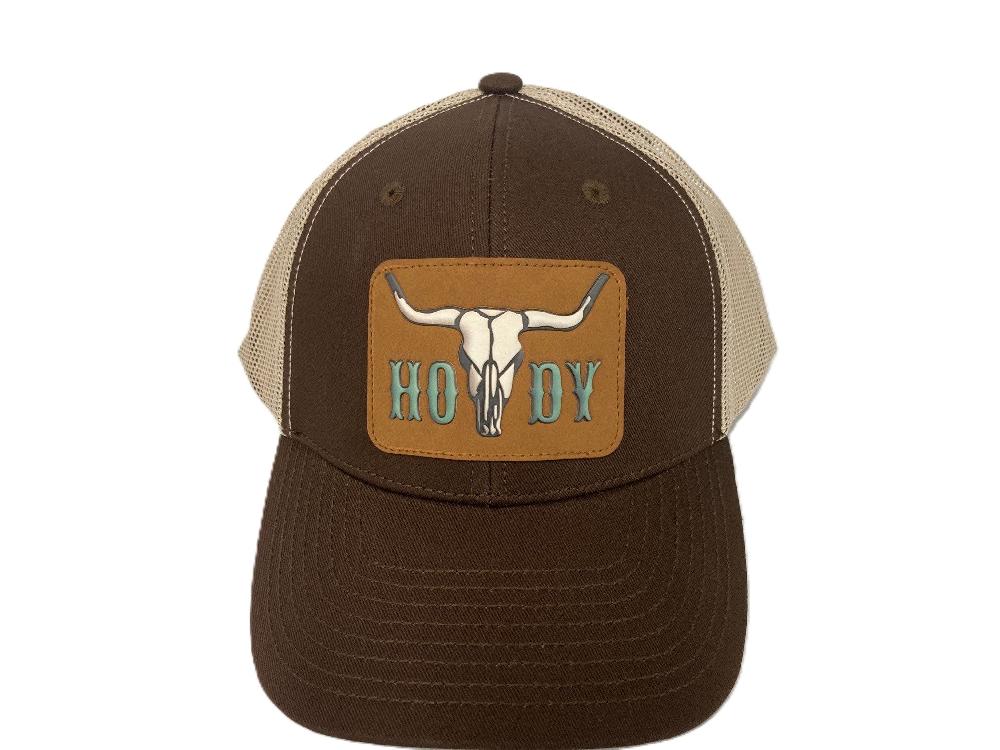 le bos American West Brown/Khaki Trucker Hat with Patch 6011A