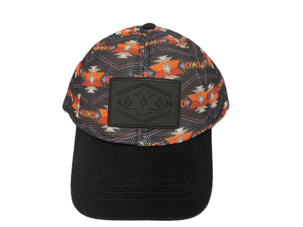 le bos American West Firespark Grey/Orange Mesh Trucker Cap 6008A
