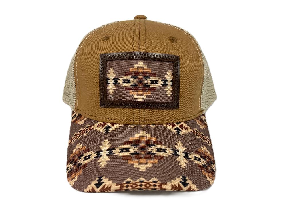 le bos American West Khaki Solstice Trucker Hat 6009B