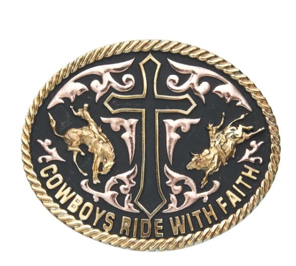 le bos AndWest Cowboys Ride with Faith Buckle 550-00