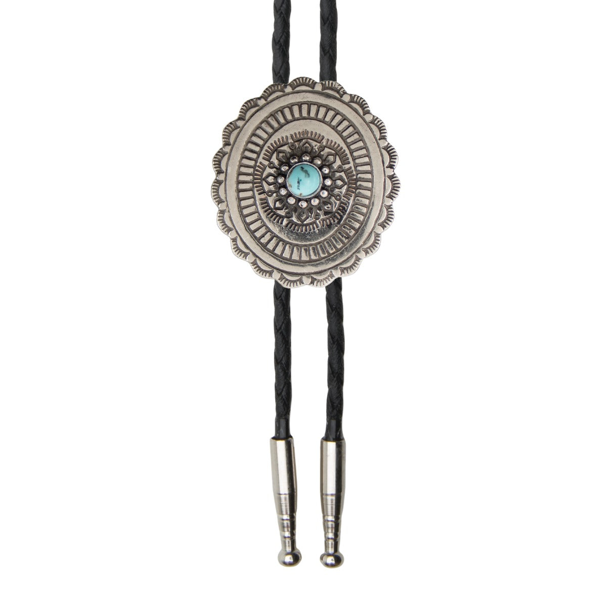 le bos AndWest Silver Concho with Turquoise Bolor BOL175