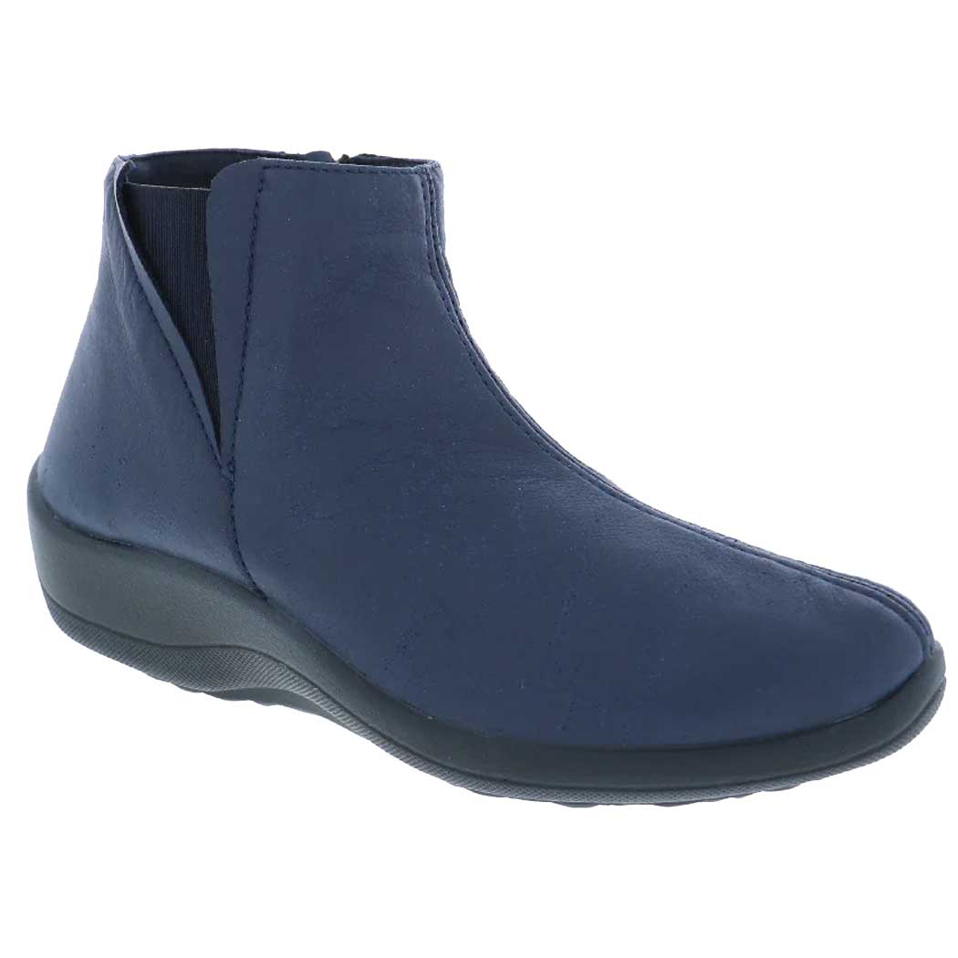 le bos Arcopedico Navy Blue Ardales Womens Side Zip Booties 4636-J67